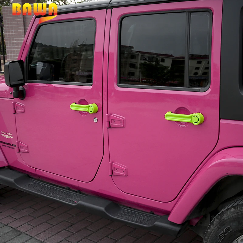 BAWA 4 дверные автомобильные ручки наклейки на крышку для Jeep Wrangler JK 2007-2017 ABS Внешние
