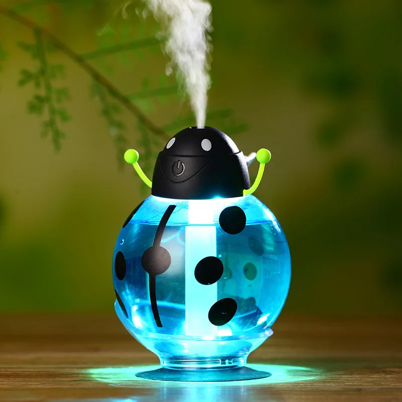 Apano 2016 New 260ML Ladybug Ultrasonic Humidifier Mini USB Portable Office Home Car Air Diffuser Mist Maker DC 5V Led Light | Бытовая