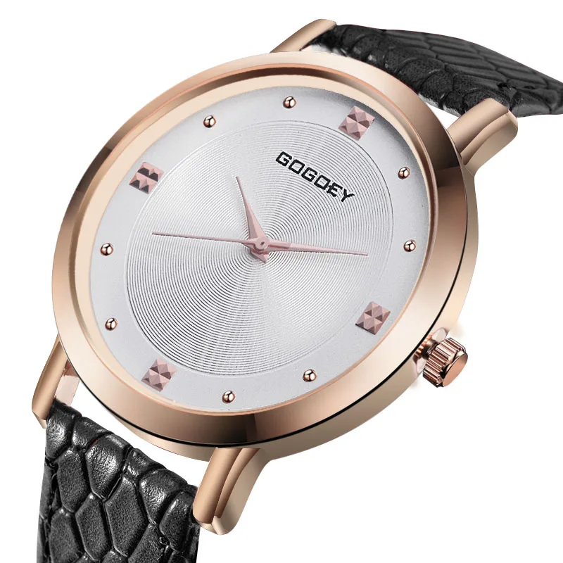 Часы GoGoey reloj mujer женские модные часы с кожаным ремешком повседневные кварцевые