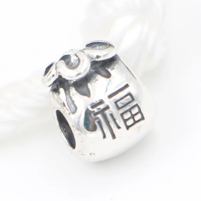 Повезло Деньги сумки Шарм Бусы Аутентичные Стерлингового Серебра 925 Подходит