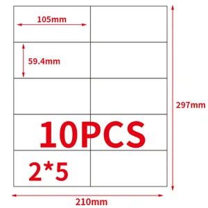 GL-09 (50 листов) 10-до 500 этикеток 105 мм x 59,4 мм на самоклеящиеся этикетки A4 для лазерногоструйного принтера