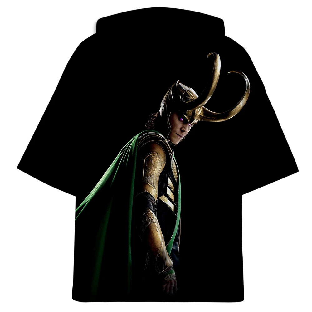 2019 LOKI 3D толстовки с принтом короткий рукав модная летняя толстовка крутая и