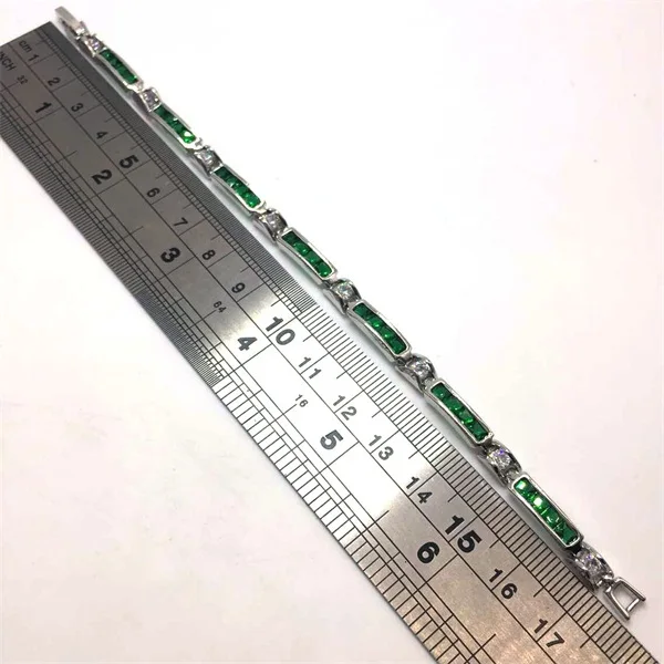 Браслет для женщин модные женские браслеты с зеленым камнем и цирконом Изящные