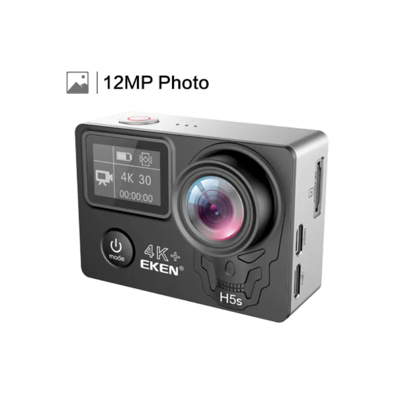 Экшн камера EKEN H5S Plus с дистанционным управлением Ultra HD 4K Ambarella A12 wi fi 170