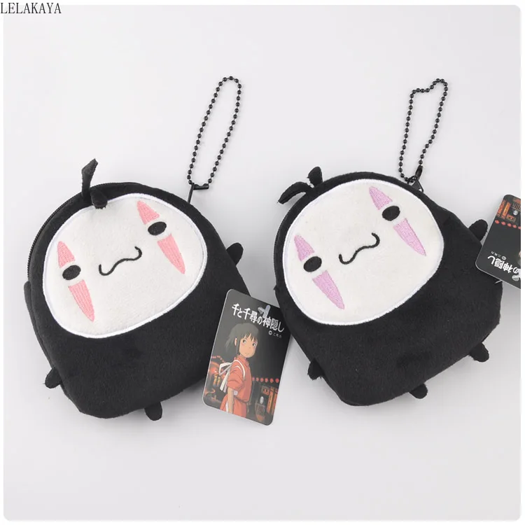 12 см аниме Тоторо Унесенные спиралью Kawaii Мягкие без лица мужские сумки кулон плюшевый брелок мультфильм Карманный портмоне для монет подарок