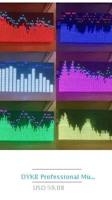 DYKB Профессиональный AS60 светодиодный музыкальный спектральный дисплей анализатор стерео аудио индикатор уровня ритм VU метр двойной 60 сегментов