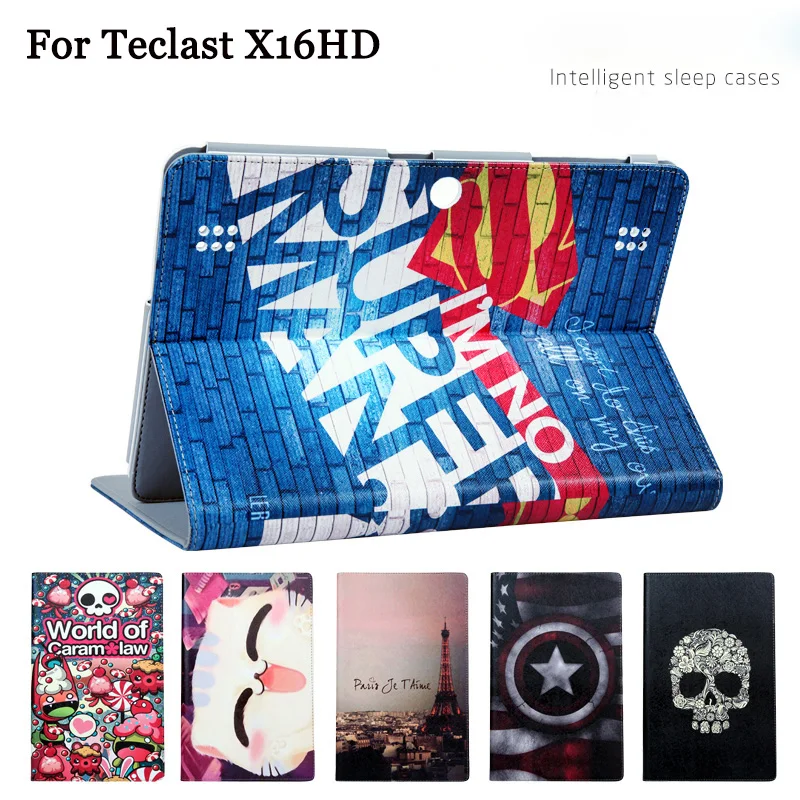 Case для Teclast TBOOK11 X16 HD Плюс GARUNK Цветок Печати Милый Башня Магнитных Флип Кожаный