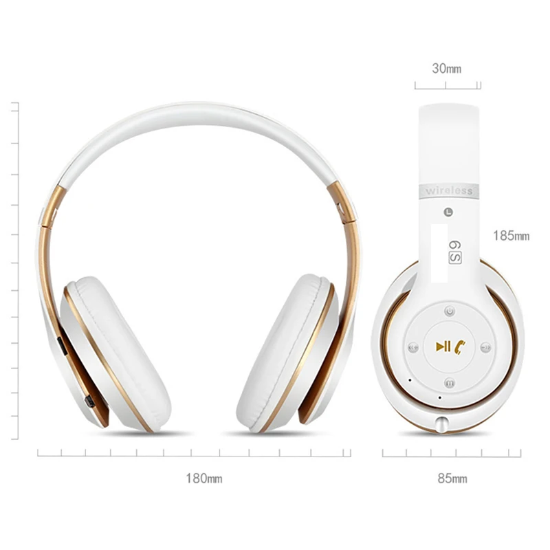 6S Bluetooth аудио наушники беспроводные HIFI шлем Аудио Bluetooth наушники стерео бас встроенный микрофон Сабвуфер гарнитура fone