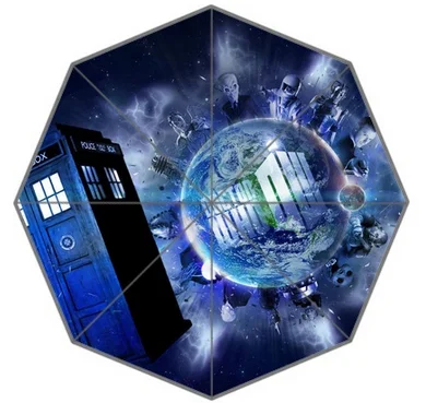Новый складной цветной зонтик Doctor Who Зонт от дождя для женщин и детей аксессуары