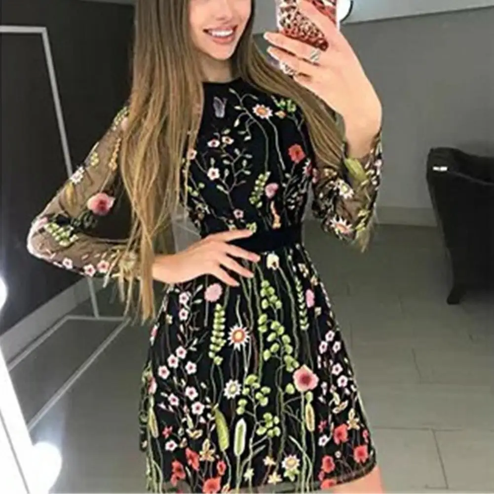 2019 Новое Yfashion женское сексуальное прозрачное Сетчатое богемное летнее платье с