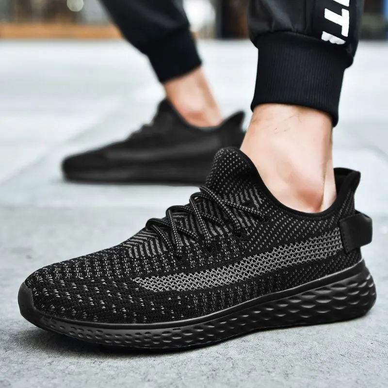 

Men Shoes Summer Mesh Breathable shoe Walking Footwear Lightweight Sport Man Sneakers big size 48 running black fashion
