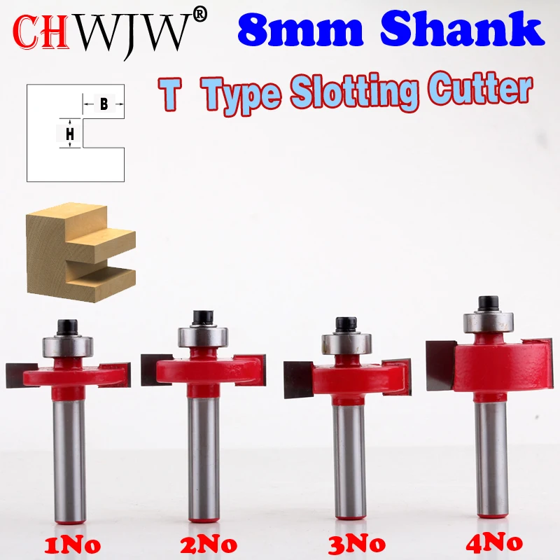1 шт. Т образная фреза 8 мм для работ по дереву|tools router bits|router bits for woodrouter bit |