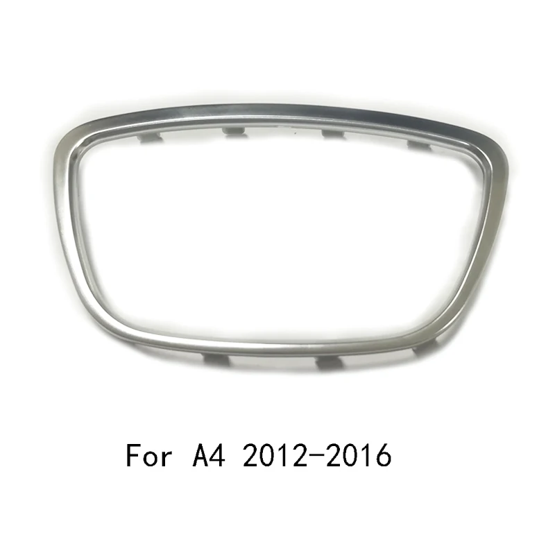 For A4 2012-2016 ABS хромированное кольцо на руль, эмблема, логотип, рамка, блестки, наклейка, аксессуары для Audi A3 S3 8V A4 B8 B9 A6 C7 Q3 Q5 Q7 - Название цвета: For A4 2012-2016