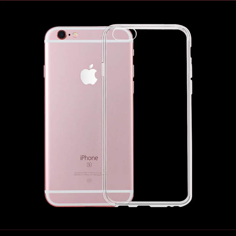Для iphone6 6s/ plus гибкий прозрачный ТПУ чехол тонкий Кристальный для задней защиты