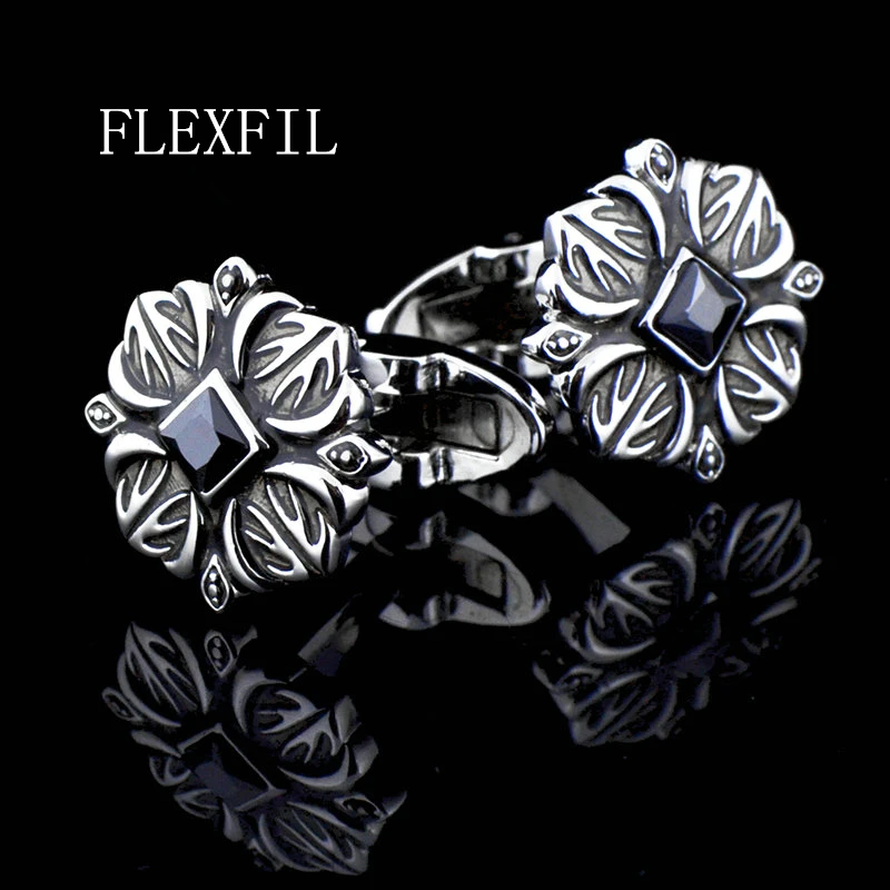 

FLEXFIL vintage Sparta style shirt cufflink for mens Cuff link Button male Ancient Greek Ancient Rome Jewelry Wedding