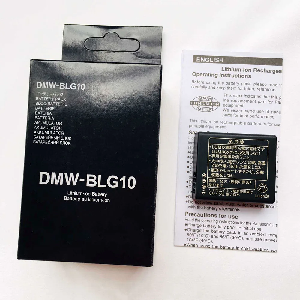 Аккумулятор для фотоаппарата Panasonic 2 шт./Лот 1025 мАч Φ DMW BLG10 BLG10E DMC GF6 GF3 GF5 GX7 GX9 ZS110 ZS220
