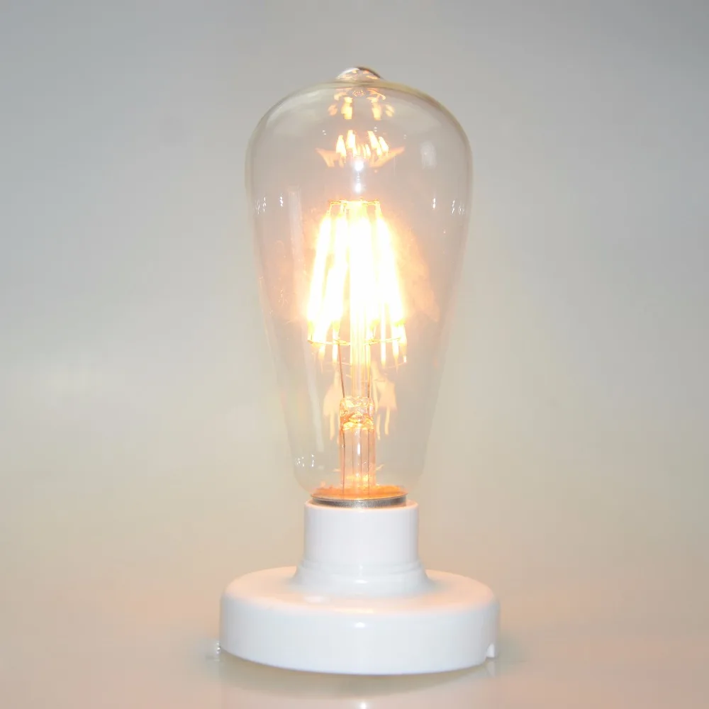 Нити ST64 2/4/8 Вт Винтаж edison LED Bubble Лампочки Ретро Свет soure 110 В 220 E27/E26 предупредить