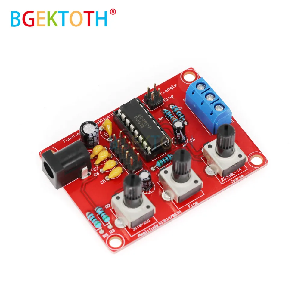 Функциональный генератор сигналов DIY Kit квадратный выход 1 Гц МГц Регулируемая