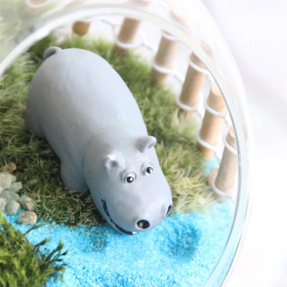 1PC Hippo Animal Miniature Fairy Garden Home Houses Mini Craft DIY Decoration Micro Landscaping Decor Accessories | Дом и сад