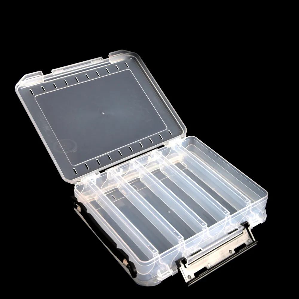 New Design Double Sided 10 compartments Fishing Tackle Box Hard Minnow Popper baits Case Storage | Спорт и развлечения
