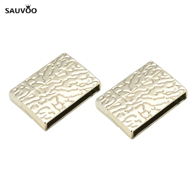 5 шт./лот магнитные застежки из сплава с вырезами Концевая крышка золотого цвета