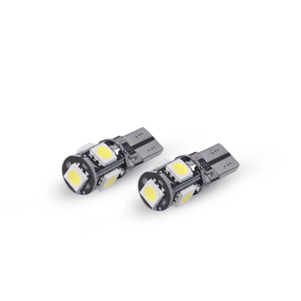 10X Высокое качество T10 CANBUS 5SMD 5050 194 W5W 501 светодиодный белые Автомобильные Боковые