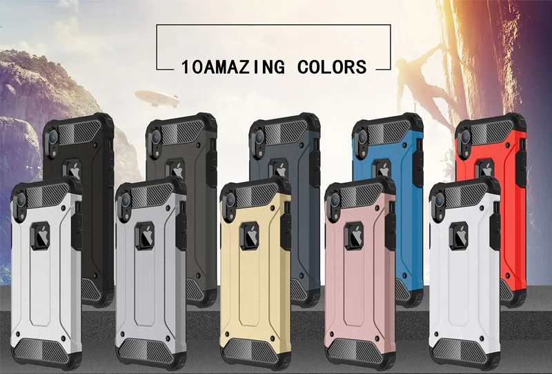 Cases For iPhone X XR XS Max 8 7 6s 6 Plus 5 5s se Fitted Case Armor Heavy Duty Protect Hybrid Shockproof Cover Hard PC Soft TPU | Мобильные