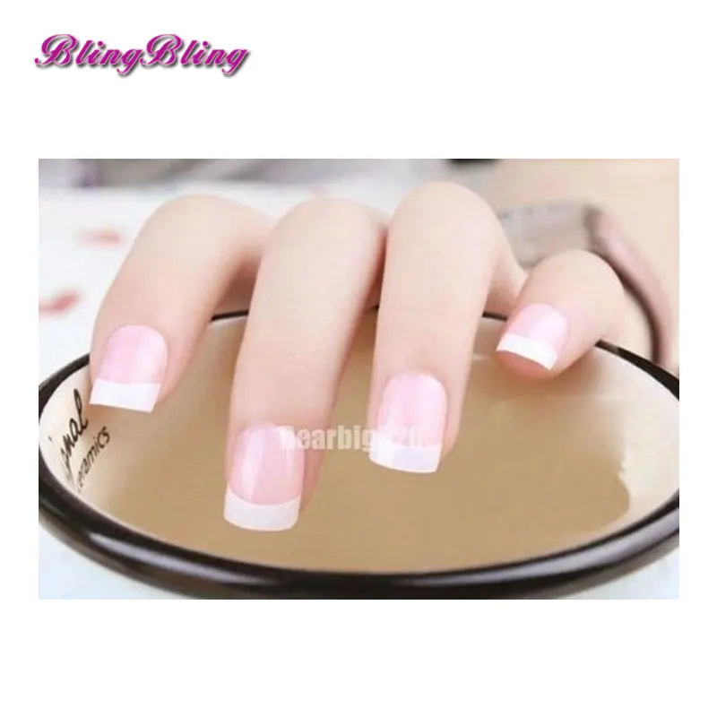 500 Шт. Французский Ложные Ногтей Акриловые Nail Art Советы Белый Украшения Маникюр УФ