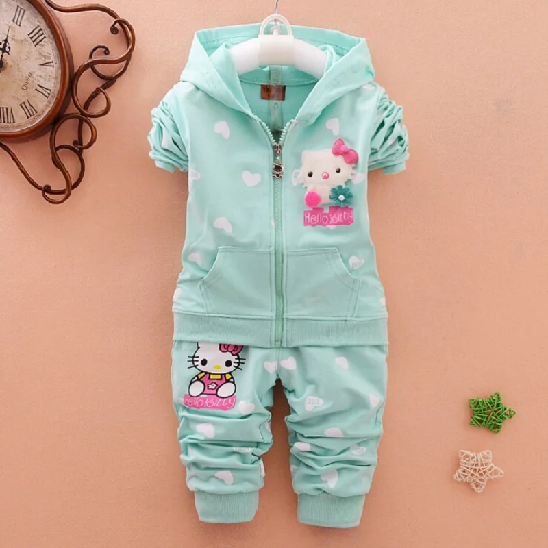 Повседневный Спортивный костюм с капюшоном Детский кардиган свитер + штаны