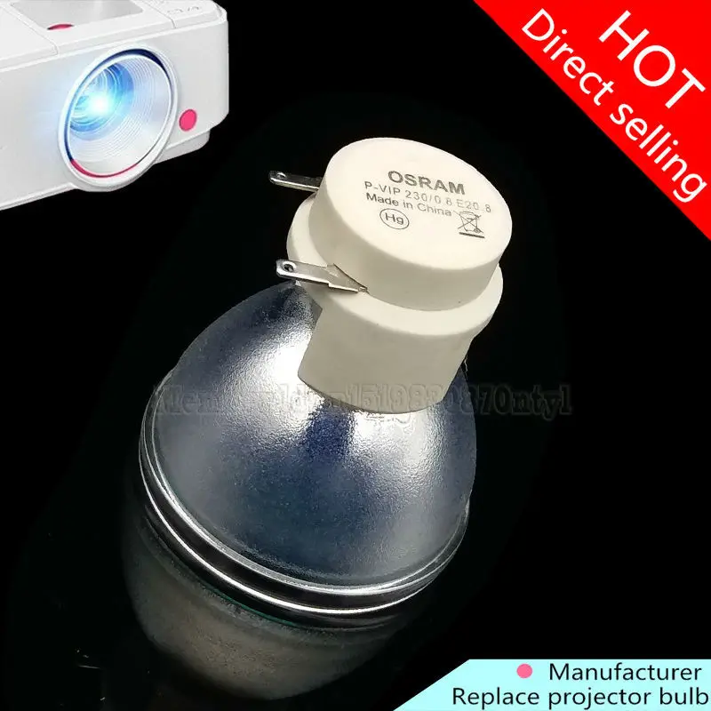 100% оригинал голые лампы для ViewSonic RLC 050 PJD5113 PJD5233 1W PJD6241 PJD5223 p VIP180/0.8 E20.8|lamp for|lamp lamplamp 10