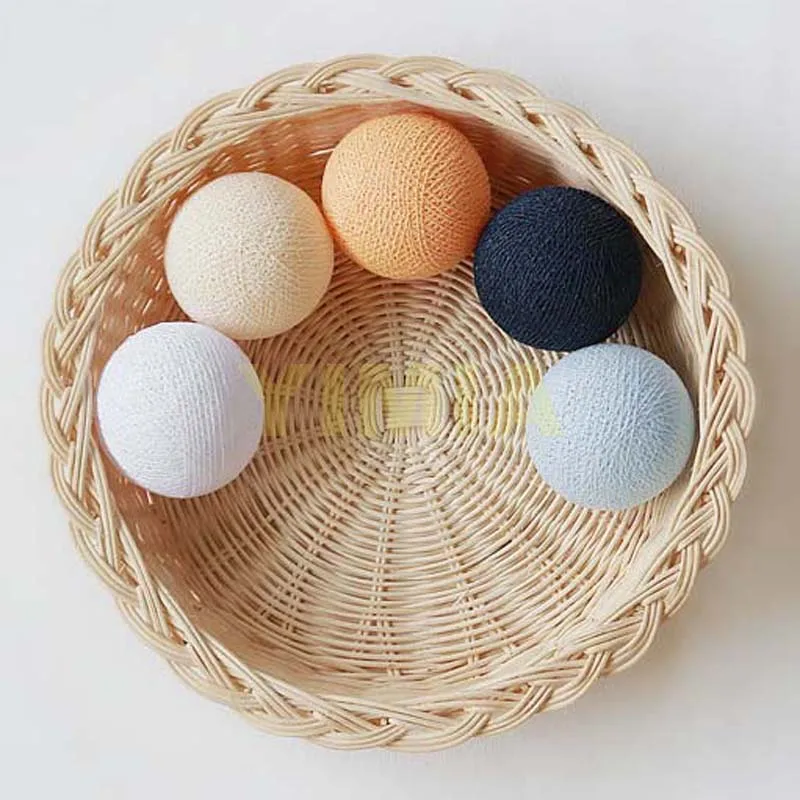 Pricot/белый/кремовый/темно-синий/светло-голубой хлопковый шар светодиодный