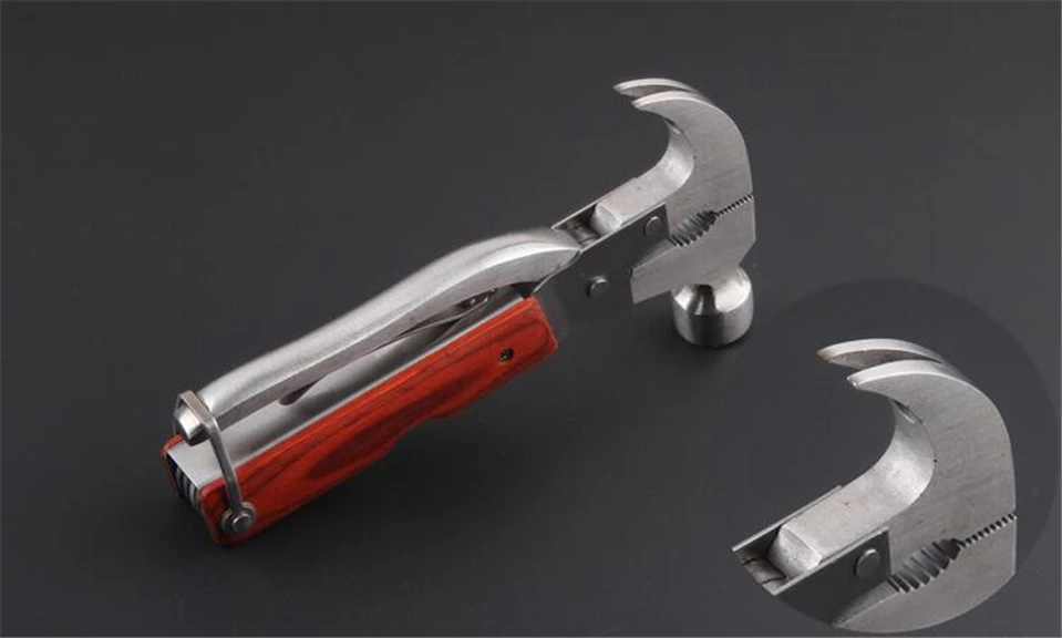 Claw version 16 в 1 Открытый Кемпинг многофункциональный инструмент топор молоток из нержавеющей стали Складной нож аварийный инструмент для автомобилей отвертка - Цвет: Claw version