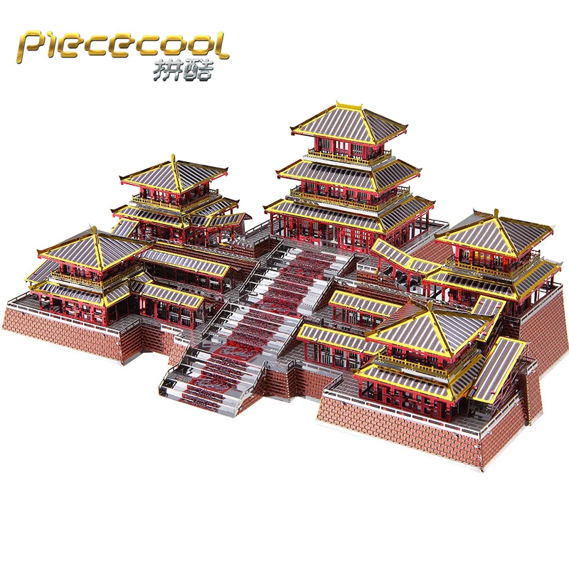Piececool 3D металлические Пазлы модель здания Yuewang башенный гусеничный кран DIY сборка модели наборы DIY 3D лазерная резка модель головоломка игрушки