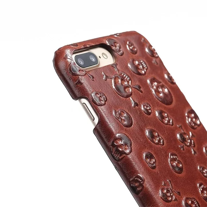 Чехол для iPhone 7 PlusPirate Skull из натуральной коровьей кожи чехол IPhone Plus сумки и