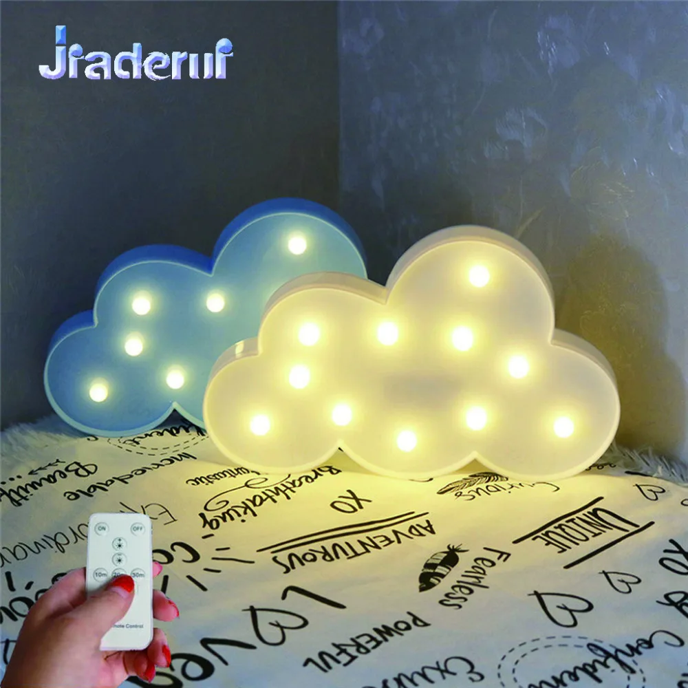Jiaderui 3D LED ночник милый облачный Шап для малышей с контроллером креативные