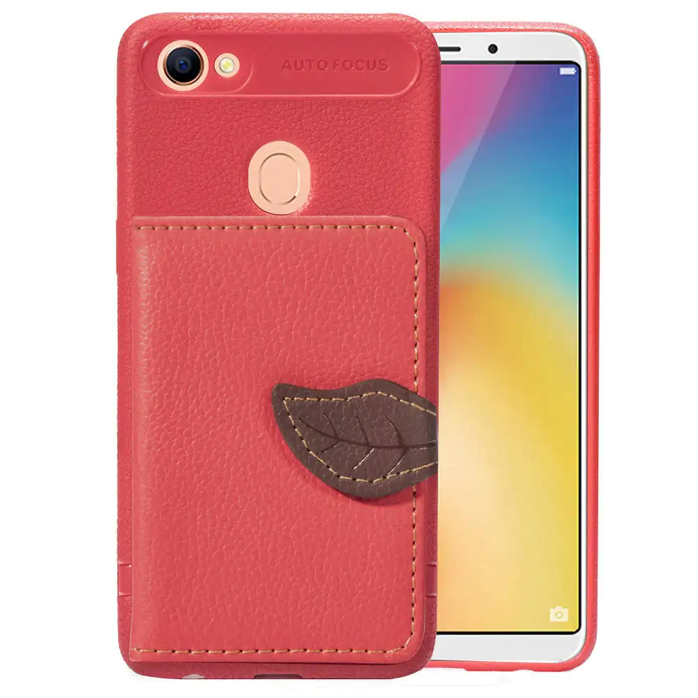 Для Oppo F5 для F7 листьев Дизайн Multi Функция чехол телефона держатель карт с