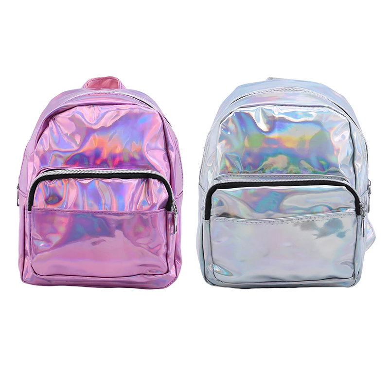 

Newest Backpack Creative Silver Pink Fashion Backpack Small Size Backpack For Teenage Girls Women Girls Bag