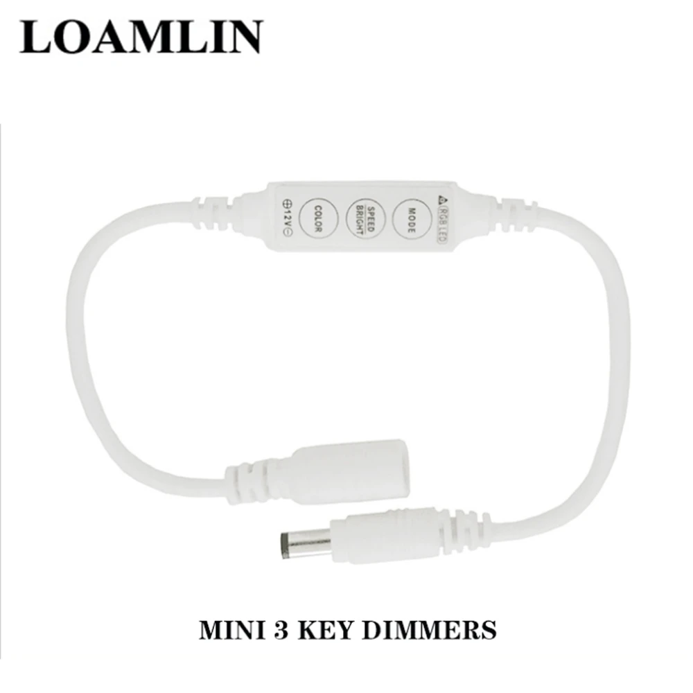 Мини 3 кнопочный светодиодный диммер одноцветный контроллер DC