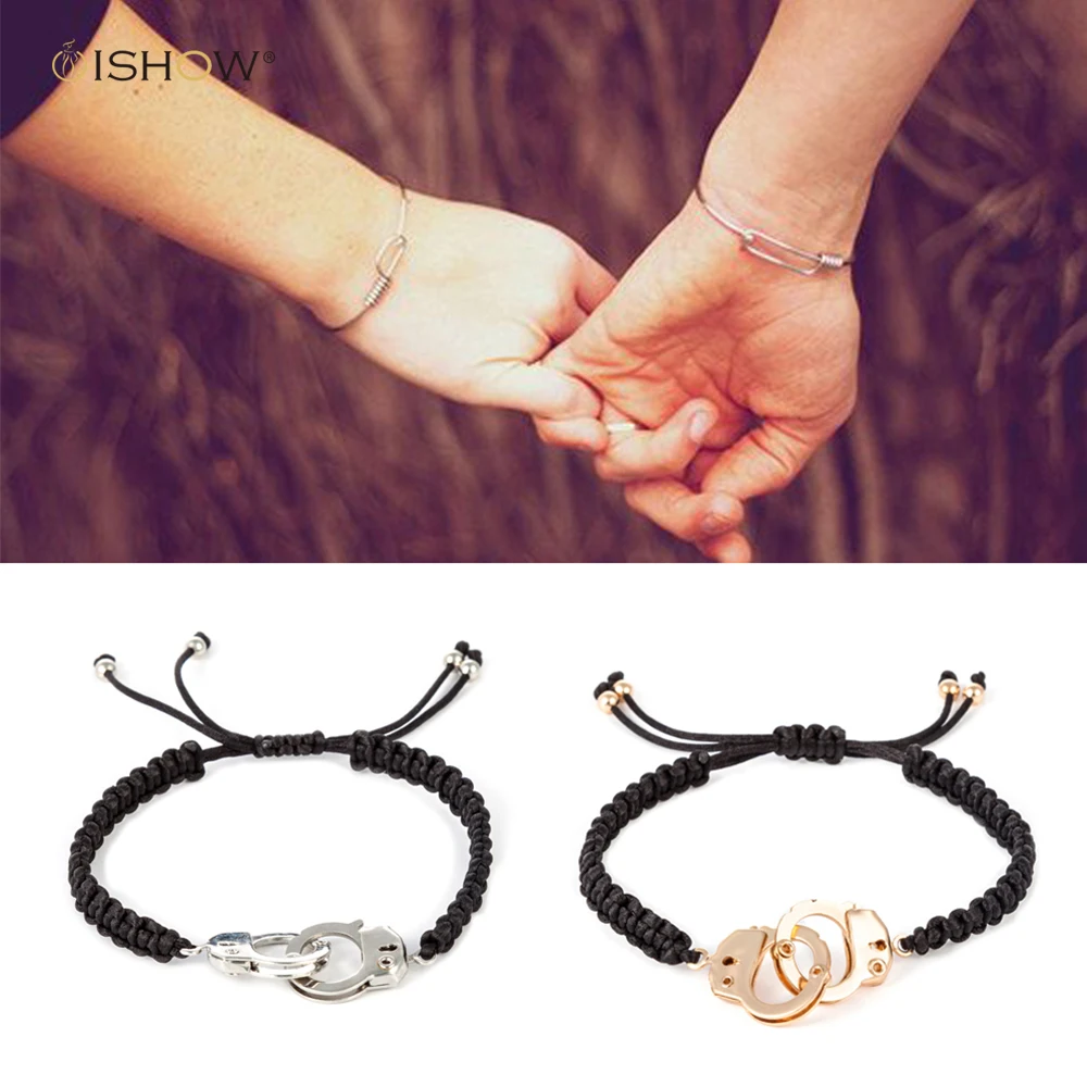 2 шт. Лидер продаж ручной работы плетеный Пара Серебряный браслет наручные