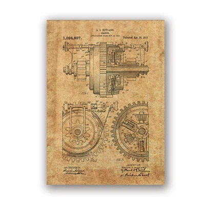 

Картина на холсте "Металлические шестерни" aooins