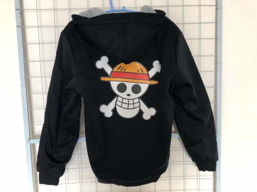 One Piece Japan Anime Luffy Chopper Print Cosplay Jacket Winter Men Women Plus Velvet Coat Thicken Zipper Hoodies Sweatshirt 6XL | Мужская