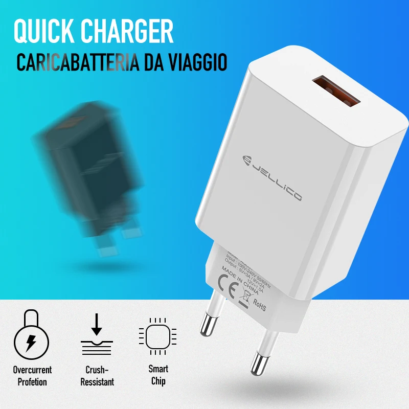 Jellico Quick Charge 3 0 быстрый мобильный телефон зарядное устройство для iPhone путешествия