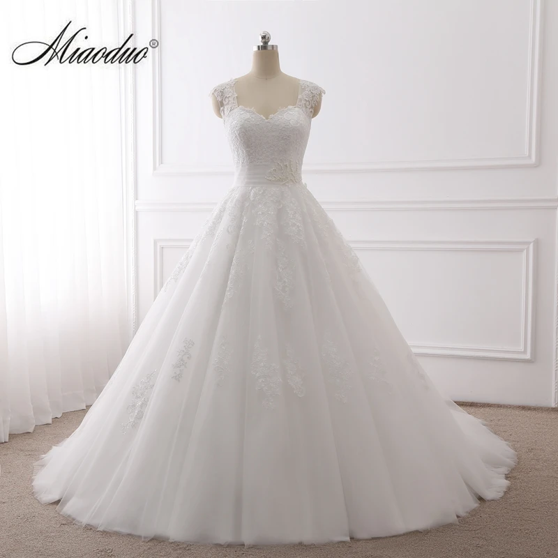 Miaoduo 2021 бальное платье свадебное с жемчугом кружевные аппликации Robe De Mariage