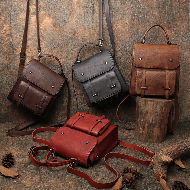 Рюкзак женский из натуральной кожи многофункциональный 2019 | Багаж и сумки