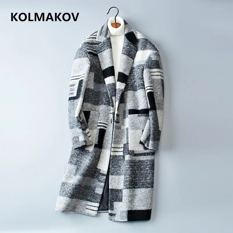 Новинка 2019 мужские шерстяные пальто ветровки облегающие Дизайнерские