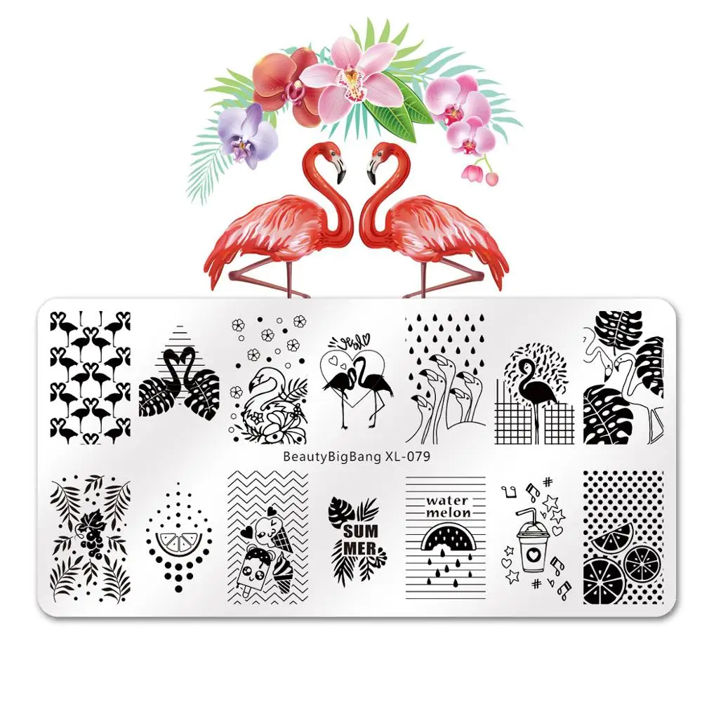 Пластины для стемпинга ногтей Beautybigbang пластины из нержавеющей стали с
