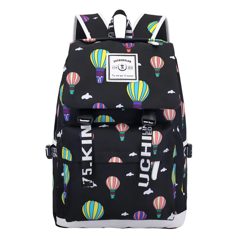 Модные школьные рюкзаки с принтом для девочек-подростков водонепроницаемые