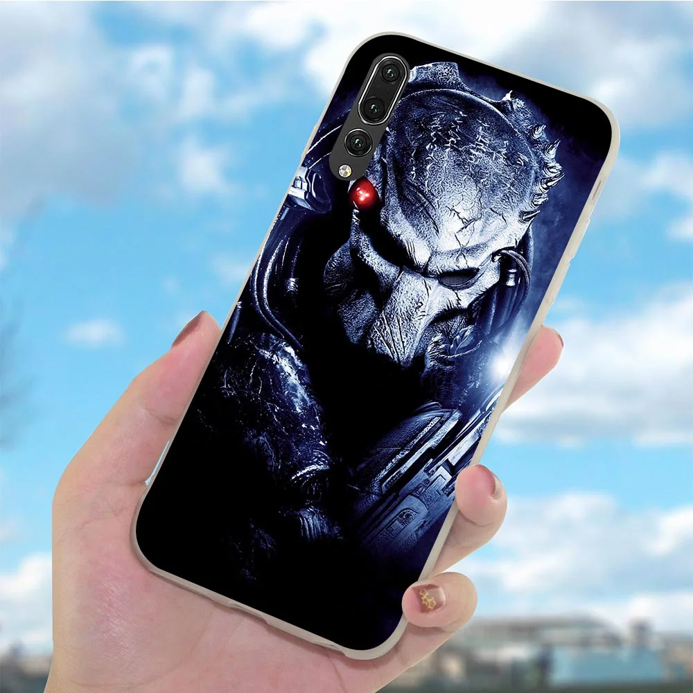 Мягкий ТПУ чехол для задней панели телефона Huawei P8 Lite P20 Pro P10 P9 Mini P Smart Mate 10 20 Alien Predator