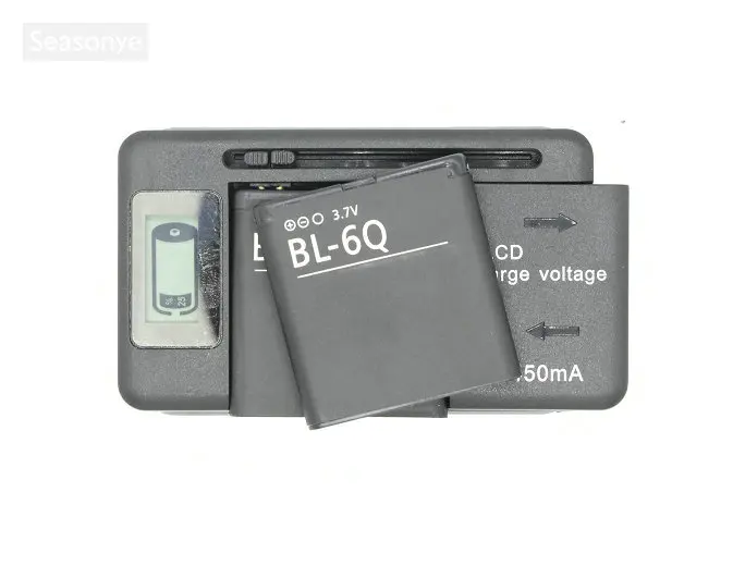 Seasonye 2x1080mAh/3.6Wh BL 6Q / BL6Q сменный аккумулятор + ЖК зарядное устройство для Nokia 6700 Classic