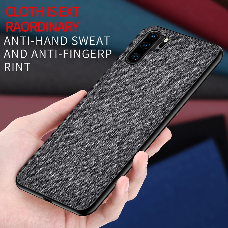 Fabric Cloth Phone Cover Case For Huawei P30 P20 Mate 20 10 Pro Lite For Honor 10 Lite Nova 3 3i 4 4e Canvas Soft Fashion Cases